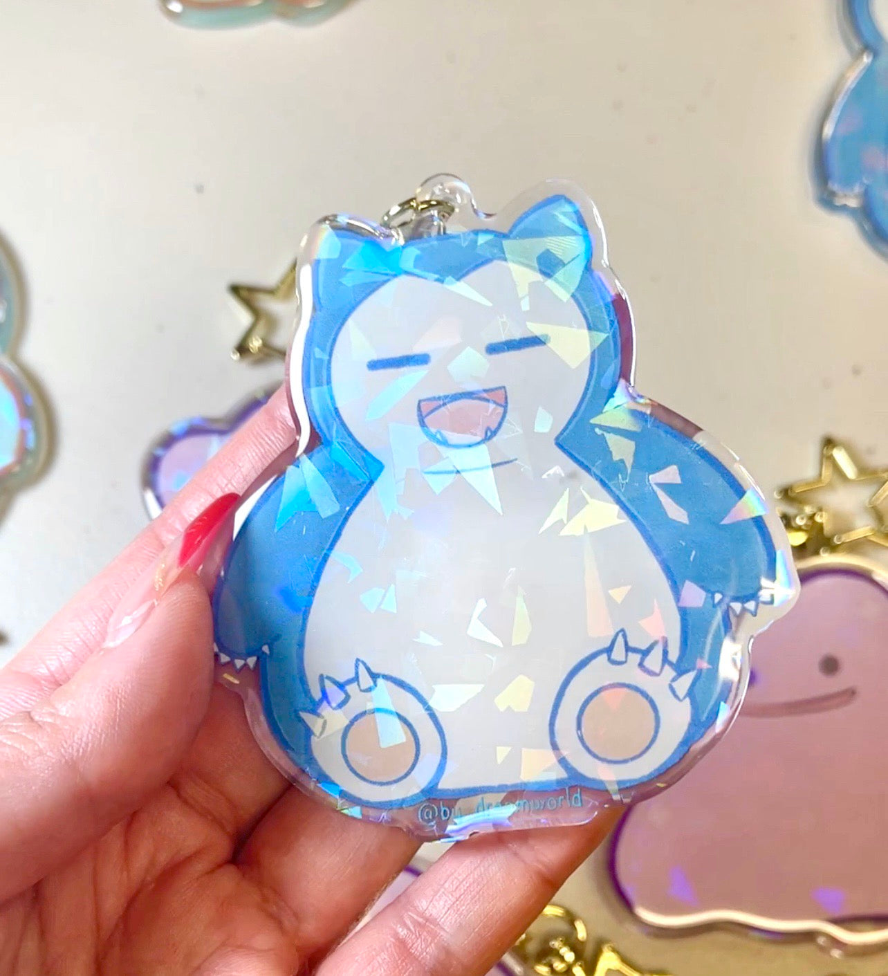 Dream World Snorlax Epoxy Keychain